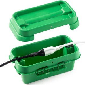 Weatherproof Connection Box – Electrical Power Cord Enclosure –Small – Green